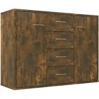 vidaXL Dressoir 88x30x65 cm bewerkt hout gerookt eikenkleurig