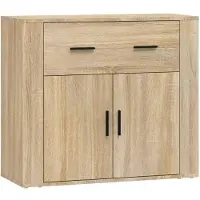 vidaXL Dressoir 80x33x70 cm bewerkt hout sonoma eikenkleurig