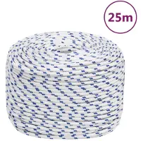 vidaXL Boot touw 10 mm 25 m polypropyleen wit