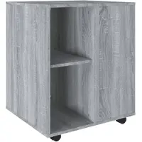 vidaXL Rolkast 60x53x72 cm bewerkt hout grijs sonoma eiken