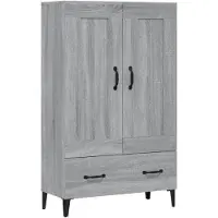 vidaXL Hoge kast 70x31x115 cm bewerkt hout grijs sonoma eikenkleurig