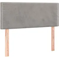 vidaXL Hoofdbord 100x5x78/88 cm fluweel lichtgrijs