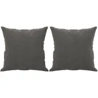 vidaXL Sierkussens 2 st 40x40 cm fluweel donkergrijs