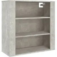 vidaXL Wandkast 80x33x80 cm bewerkt hout betongrijs