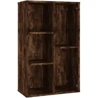 vidaXL Boekenkast/dressoir 50x25x80 cm bewerkt hout gerookt eikenkleur