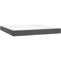 vidaXL Pocketveringmatras medium 180x200x20 cm fluweel donkergrijs