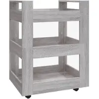 vidaXL Keukentrolley 60x45x80cm bewerkt hout grijs sonoma eikenkleurig