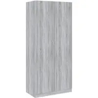 vidaXL Kledingkast 90x52x200 cm bewerkt hout grijs sonoma eikenkleurig