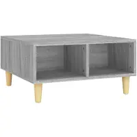 vidaXL Salontafel 60x60x30 cm bewerkt hout grijs sonoma eikenkleurig