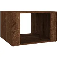 vidaXL Nachtkastje 57x55x36 cm bewerkt hout bruin eikenkleur