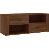 vidaXL Tv-meubel 100x35x40 cm bewerkt hout bruin eikenkleur