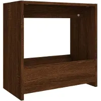 vidaXL Bijzettafel 50x26x50 cm bewerkt hout bruin eikenkleur