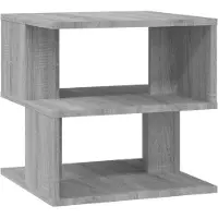 vidaXL Bijzettafel 40x40x40 cm bewerkt hout grijs sonoma eikenkleurig