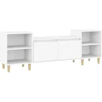 vidaXL Tv-meubel 160x35x55 cm bewerkt hout wit