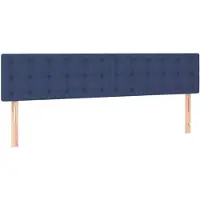 vidaXL Hoofdborden 180x5x78/88 cm stof blauw
