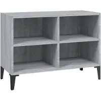 vidaXL Tv-meubel met metalen poten 69,5x30x50 cm grijs sonoma eiken