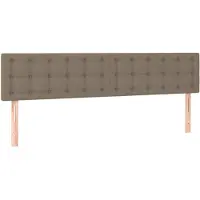 vidaXL Hoofdborden 180x5x78/88 cm stof taupe