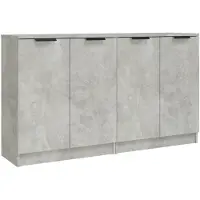 vidaXL Dressoirs 2 st 60x30x70 cm bewerkt hout betongrijs