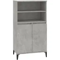vidaXL Hoge kast 60x36x110 cm bewerkt hout betongrijs