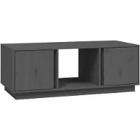 vidaXL Salontafel 110x50x40 cm massief grenenhout grijs