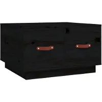 vidaXL Salontafel 60x53x35 cm massief grenenhout zwart