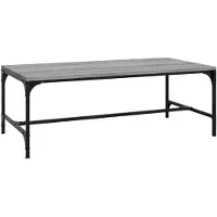 vidaXL Salontafel 100x50x35 cm bewerkt hout grijs sonoma