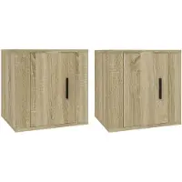 vidaXL Tv-wandmeubels 2 st 40x34,5x40 cm sonoma eikenkleurig