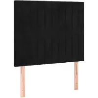 vidaXL Hoofdbord zwart 100x5x118/128 cm fluweel