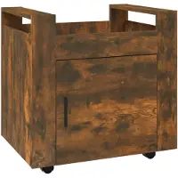 vidaXL Bureaukastje 60x45x60 cm bewerkt hout gerookt eikenkleurig