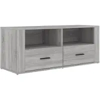 vidaXL Tv-meubel 100x35x40 cm bewerkt hout grijs sonoma eikenkleurig