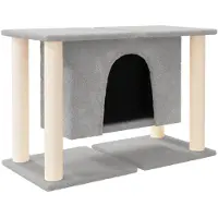vidaXL Kattenmeubel met sisal krabpalen 50 cm lichtgrijs