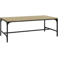 vidaXL Salontafel 100x50x35 cm bewerkt hout sonoma eikenkleurig