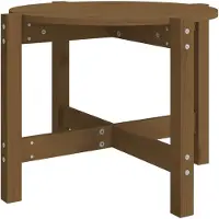 vidaXL Salontafel Ø 62,5x45 cm massief grenenhout honingbruin