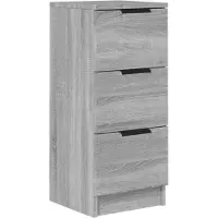 vidaXL Dressoir 30x30x70 cm bewerkt hout grijs sonoma eikenkleurig