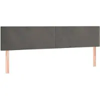 vidaXL Hoofdborden 180x5x78/88 cm fluweel donkergrijs