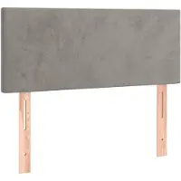 vidaXL Hoofdbord 80x5x78/88 cm fluweel lichtgrijs