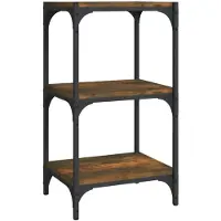 vidaXL Boekenkast 40x33x70,5 cm bewerkt hout en staal gerookt eiken