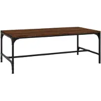 vidaXL Salontafel 100x50x35 cm bewerkt hout bruin eikenkleur