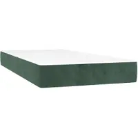 vidaXL Pocketveringmatras medium 80x200x20 cm fluweel donkergroen