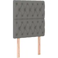 vidaXL Hoofdbord donkergrijs 80x7x118/128 cm Stof