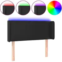 vidaXL Hoofdbord LED 83x16x78/88 cm kunstleer zwart