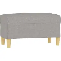 vidaXL Bankje 70x35x41 cm stof lichtgrijs