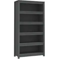 vidaXL Boekenkast 80x35x154 cm massief grenenhout grijs