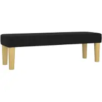 vidaXL Bankje 100x30x30 cm stof zwart