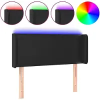 vidaXL Hoofdbord LED 103x16x78/88 cm kunstleer zwart