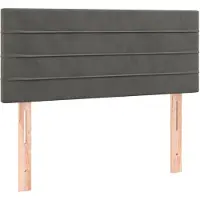 vidaXL Hoofdbord 90x5x78/88 cm fluweel donkergrijs