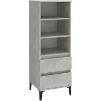 vidaXL Hoge kast 40x36x110 cm bewerkt hout betongrijs