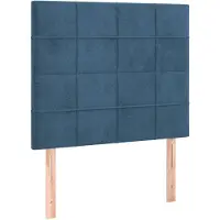 vidaXL Hoofdbord donkerblauw 80x5x118/128 cm fluweel