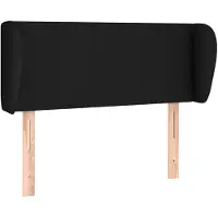 vidaXL Hoofdbord met randen 83x23x78/88 cm stof zwart
