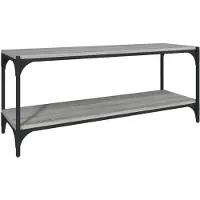 vidaXL Tv-meubel 100x33x41 cm bewerkt hout en staal grijs sonoma eiken